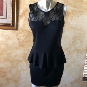 Sexy black mini dress